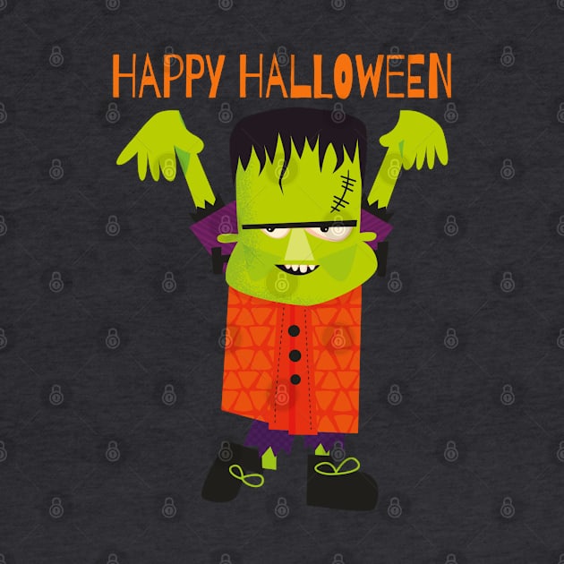 Happy Halloween Kids Colorful Fun Monster by screamingfool